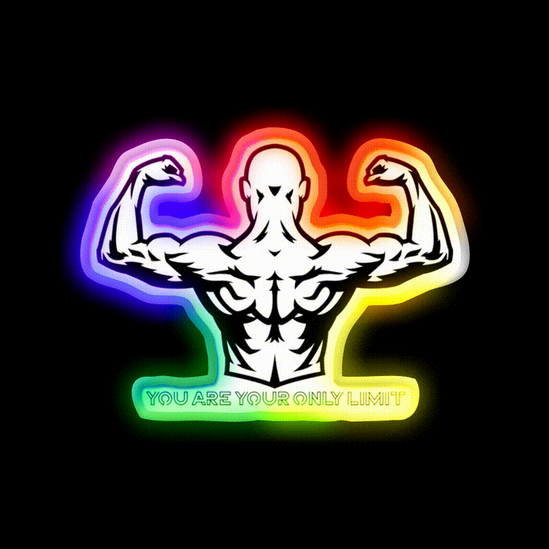 You Are Your Only Limit Exercise Sign Sign Gym Fitness Led Neon Sign Rgb Color - LED neon sign close-up detail