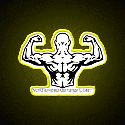 You Are Your Only Limit Exercise Sign Sign Gym Fitness Led Neon Sign Rgb Color - Custom LED neon sign front view