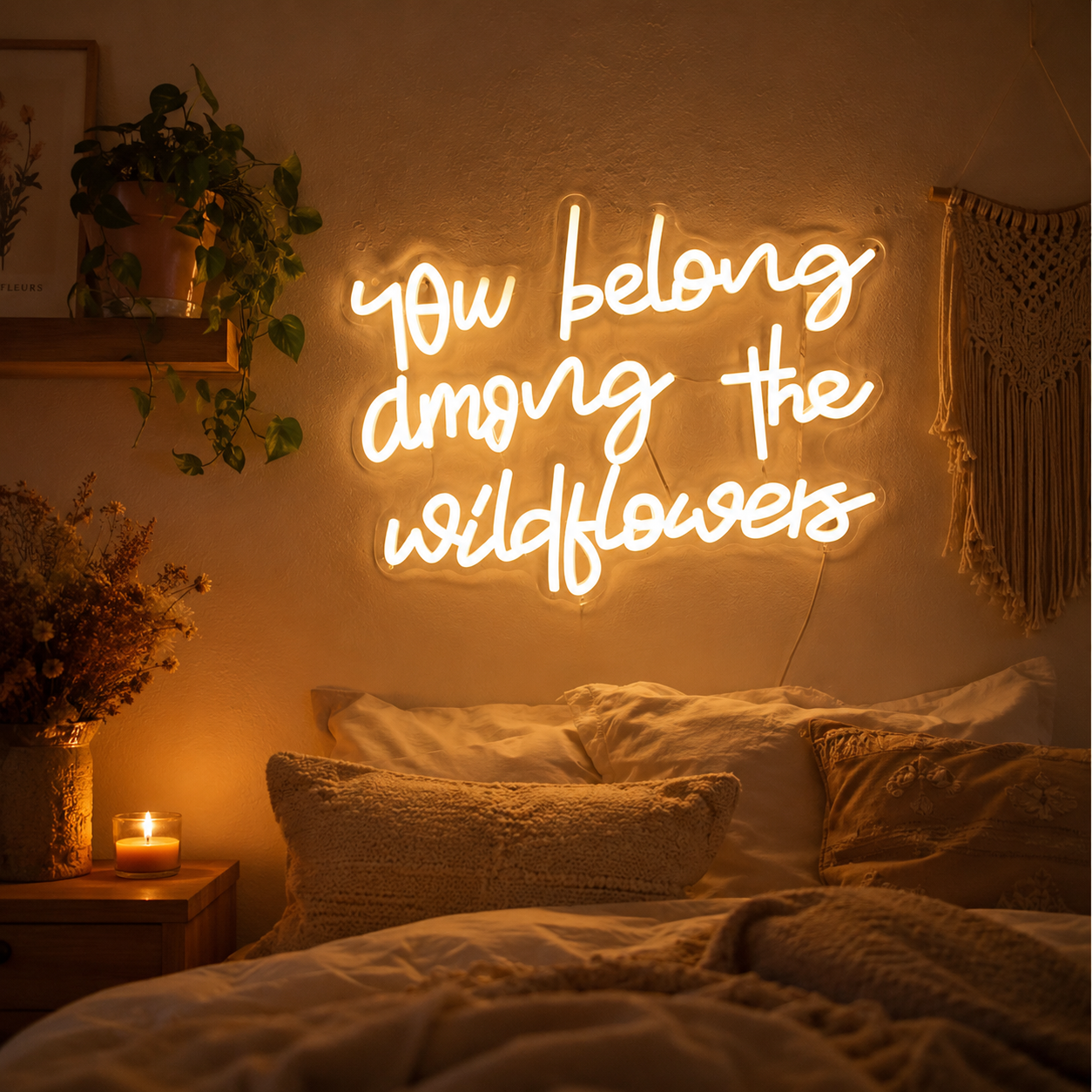 You Belong Among The Wildflowers LED Neon Sign - 02 High-Converting Product Image