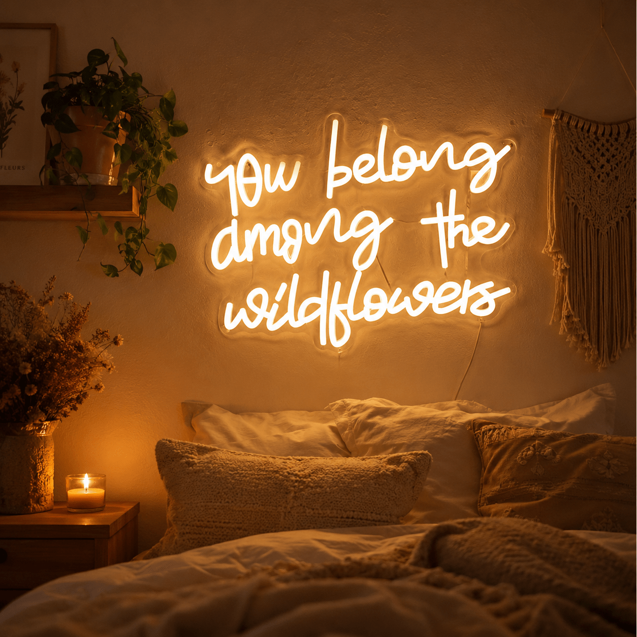 You Belong Among The Wildflowers LED Neon Sign - Shineneon
