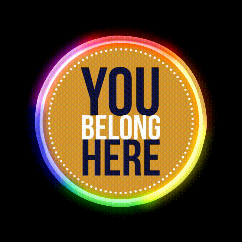 You Belong Here Circle Welcome Led Neon Sign Open Sign Rgb Color