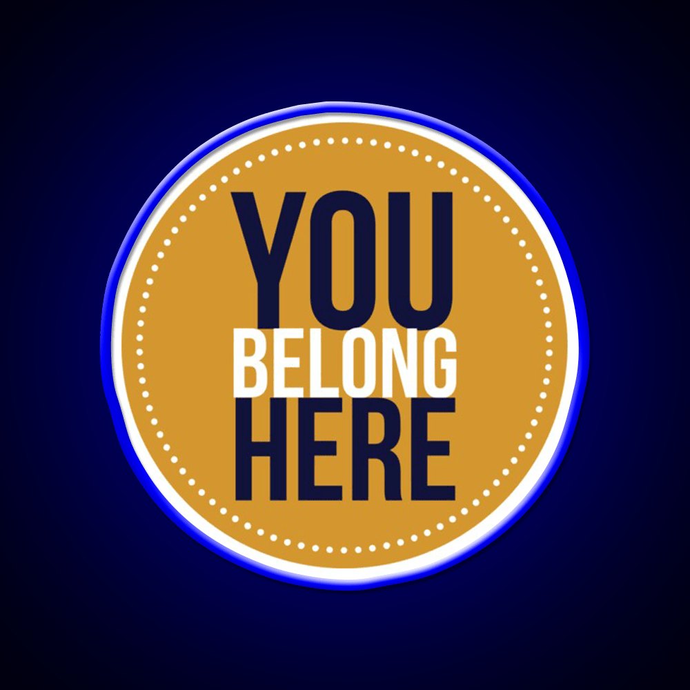 You Belong Here Circle Welcome Led Neon Sign Open Sign Rgb Color - Shineneon