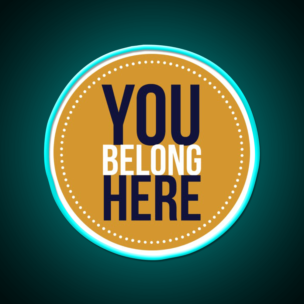 You Belong Here Circle Welcome Led Neon Sign Open Sign Rgb Color - Shineneon