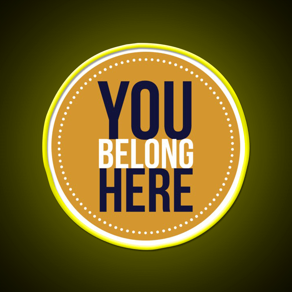 You Belong Here Circle Welcome Led Neon Sign Open Sign Rgb Color