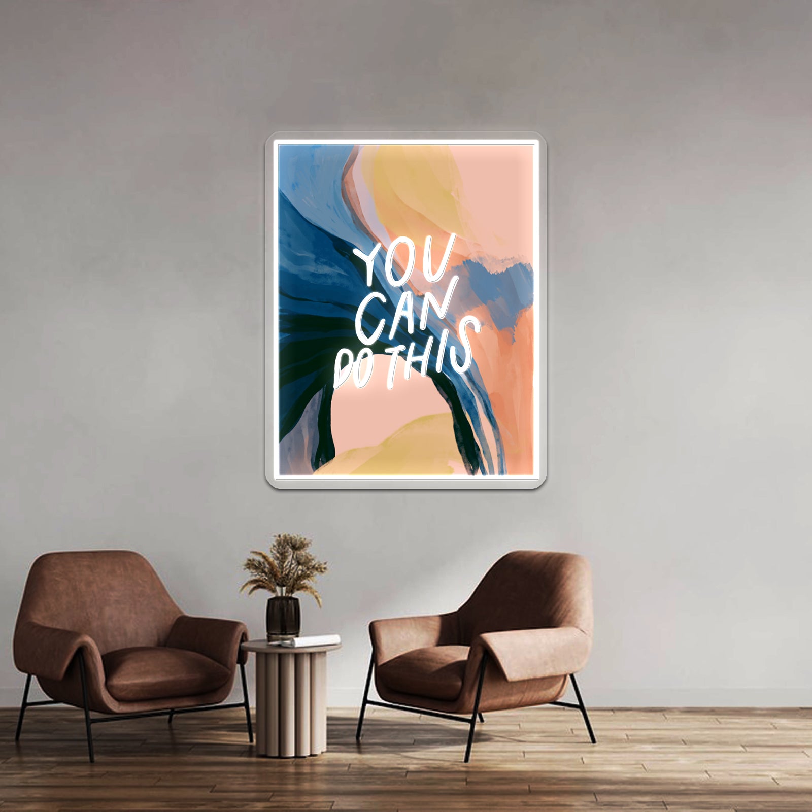 You Can Do This Abstract Art Inspirational Quote Wall Artwork Neon Signs | Shineneon