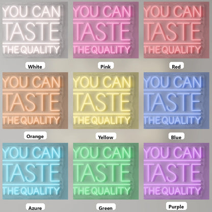 You Can Taste The Quality Wall Decor LED Neon Sign - 05 Color Grid