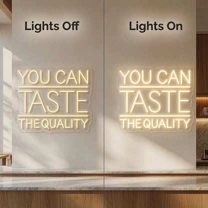 You Can Taste The Quality Wall Decor LED Neon Sign - 06 Day Night Comparison