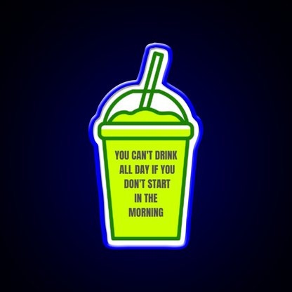 You Cant Drink All Day Man Cave Bar Led Neon Sign Bar Decor Rgb Color