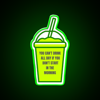 You Cant Drink All Day Man Cave Bar Led Neon Sign Bar Decor Rgb Color