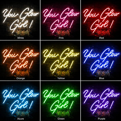 You Glow Girl LED Neon Sign Home Decor - 05 Color Grid