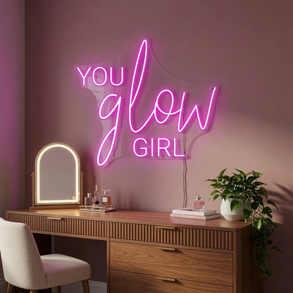 You Glow Girl LED Neon Sign Wall Decor - 02 High-Converting Product Image