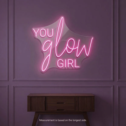 You Glow Girl LED Neon Sign Wall Decor - Shineneon