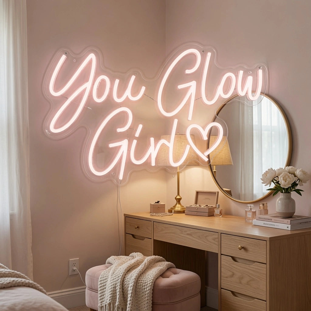 You Glow Girl LED Neon Sign Wall Neon Sign - 03 Real Lifestyle Scene