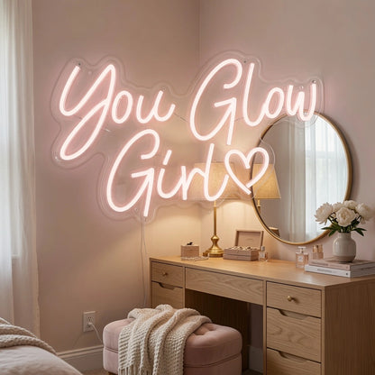 You Glow Girl LED Neon Sign Wall Neon Sign - 03 Real Lifestyle Scene