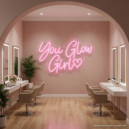 You Glow Girl LED Neon Sign Wall Neon Sign - 04 Size Image