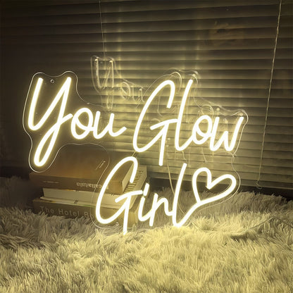 You Glow Girl Shine Bright With Neon Radiance - Shineneon