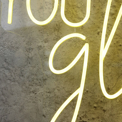 You Glow Girl Yellow Custom Led Neon Sign - Shineneon