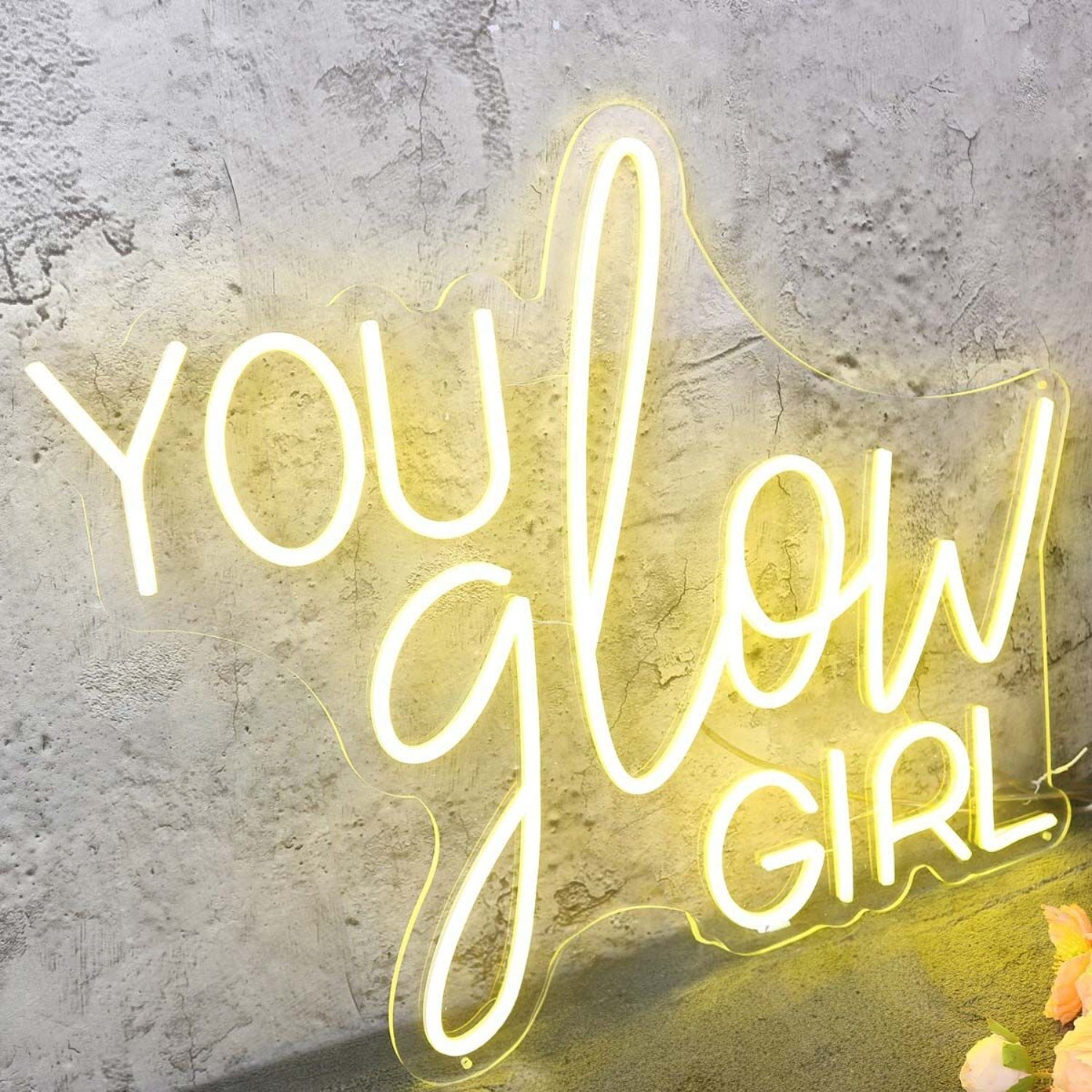 You Glow Girl Yellow Custom Led Neon Sign - Shineneon