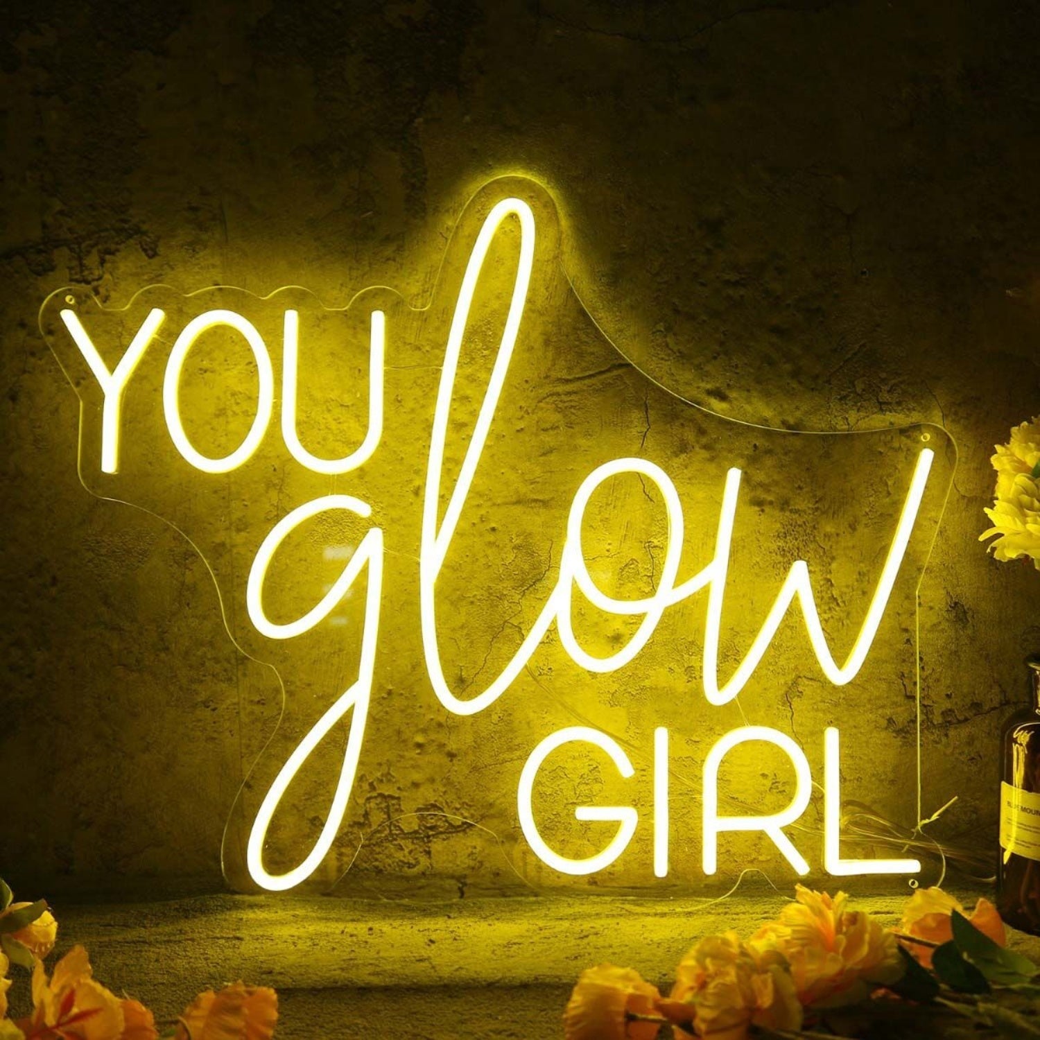 You Glow Girl Yellow Custom Led Neon Sign - Shineneon