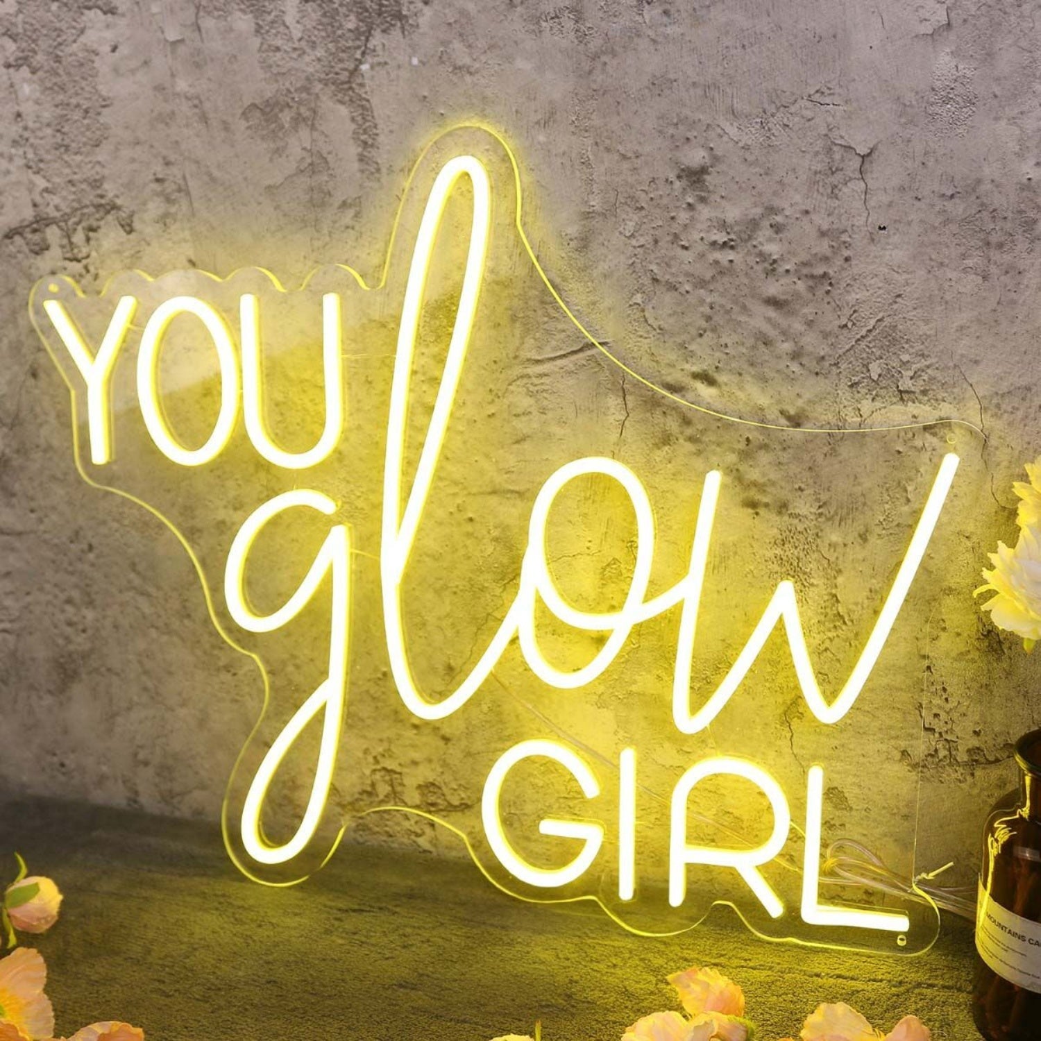You Glow Girl Yellow Custom Led Neon Sign - Shineneon
