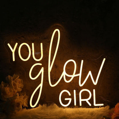 You Glow Girl Yellow Led Neon Sign - Shineneon