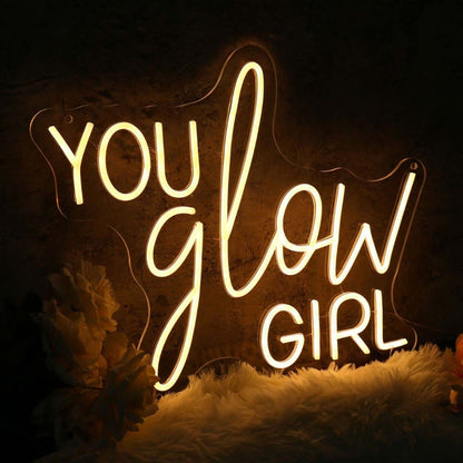 You Glow Girl Yellow Led Neon Sign - Shineneon