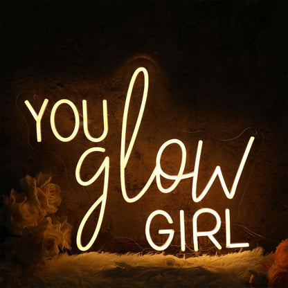 You Glow Girl Yellow Led Neon Sign - Shineneon
