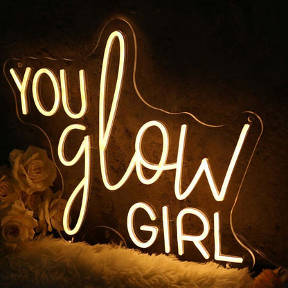 You Glow Girl Yellow Led Neon Sign - Shineneon