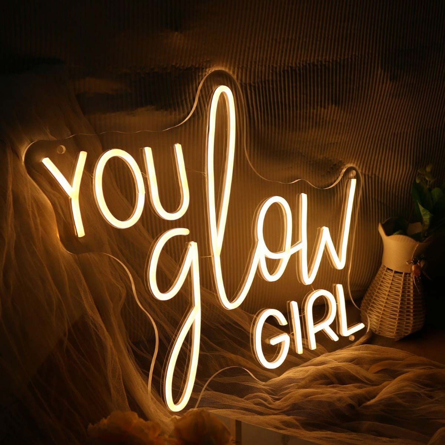 You Glow Girl Yellow Neon Led Sign - Shineneon