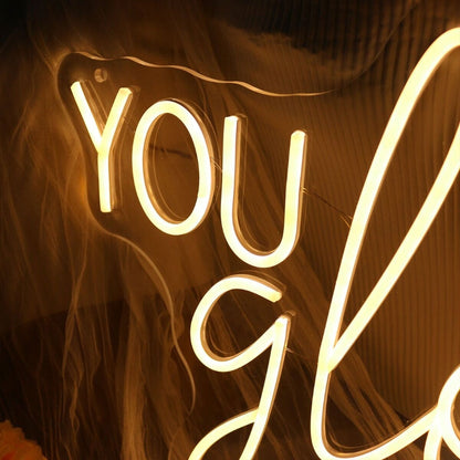 You Glow Girl Yellow Neon Led Sign - Shineneon