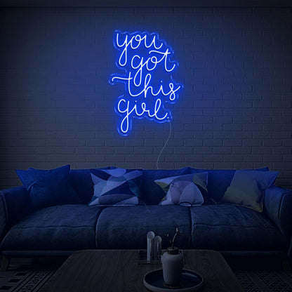 You Got This Girl White Script Led Neon Sign For Home Decor Wall Art | Shineneon