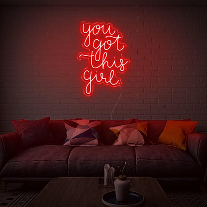 You Got This Girl White Script Led Neon Sign For Home Decor Wall Art | Shineneon