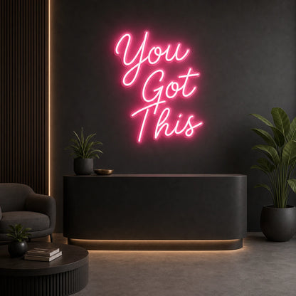 You Got This LED Neon Sign Garage Man Cave Neon Sign size image