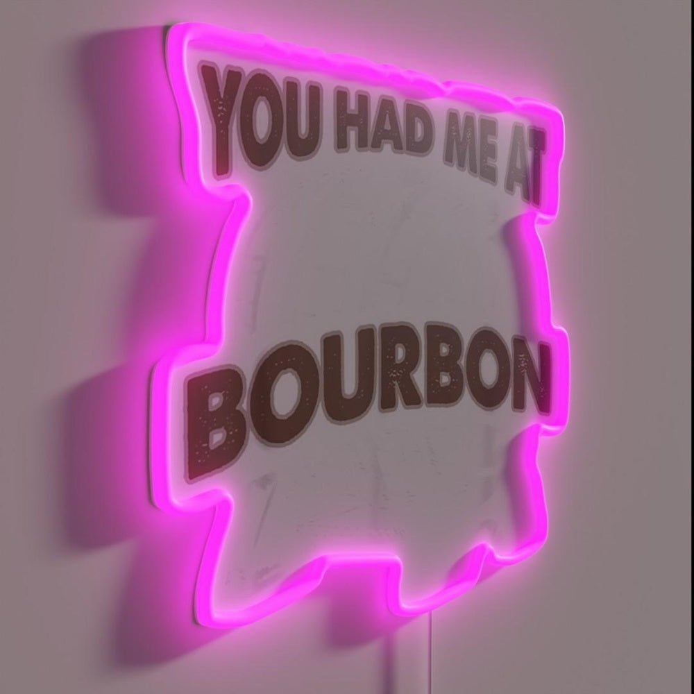 You Had Me At Bourbon Rgb Led Neon Sign - Shineneon