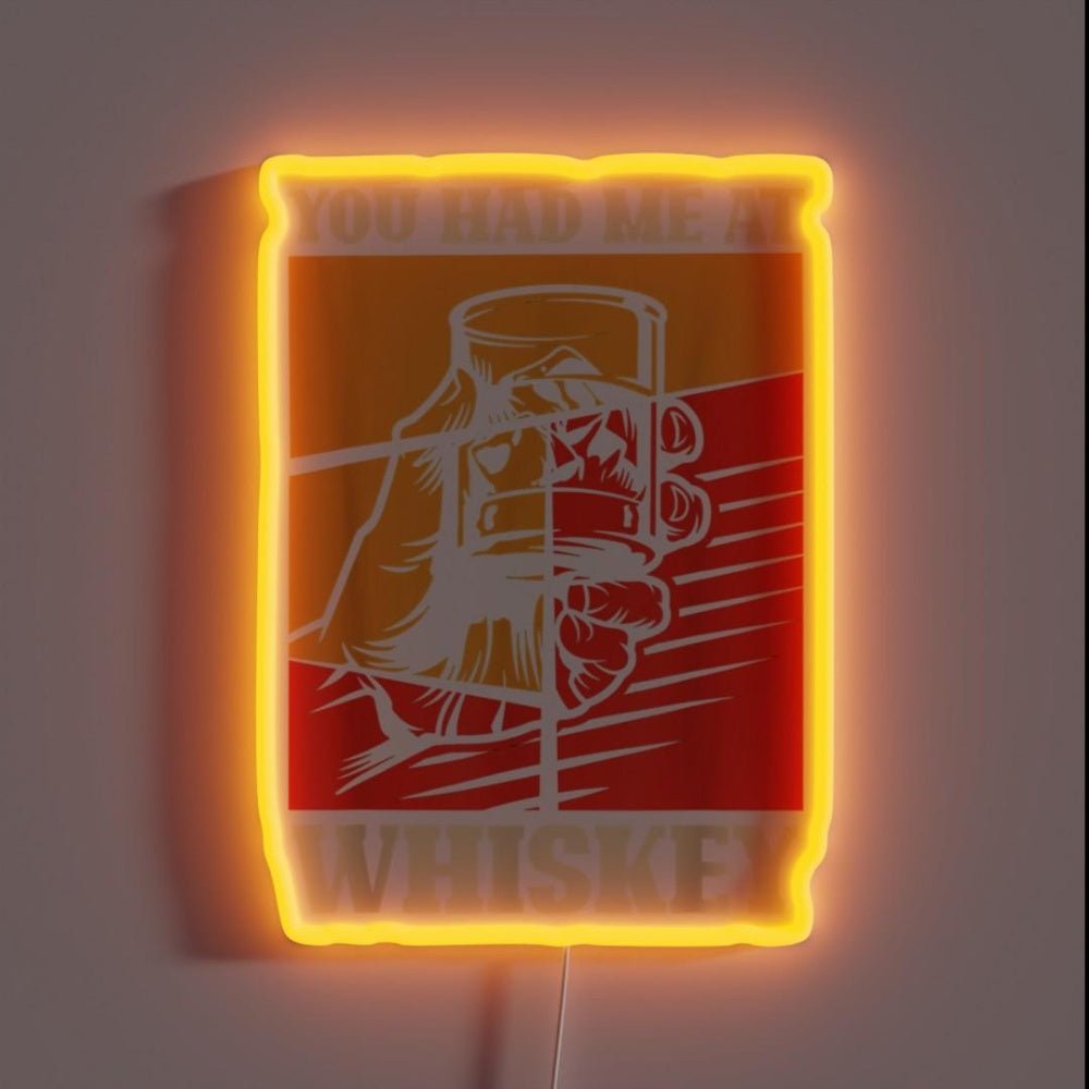 You Had Me At Bourbon Rgb Led Neon Sign Bar Wall Decor - Shineneon