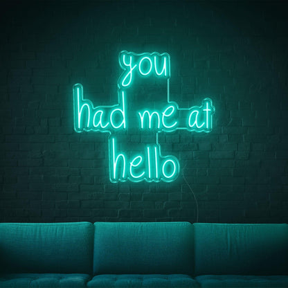 You Had Me At Hello Red Led Neon Sign For Indoor Living Room | Shineneon