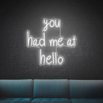 You Had Me At Hello Red Led Neon Sign For Indoor Living Room | Shineneon