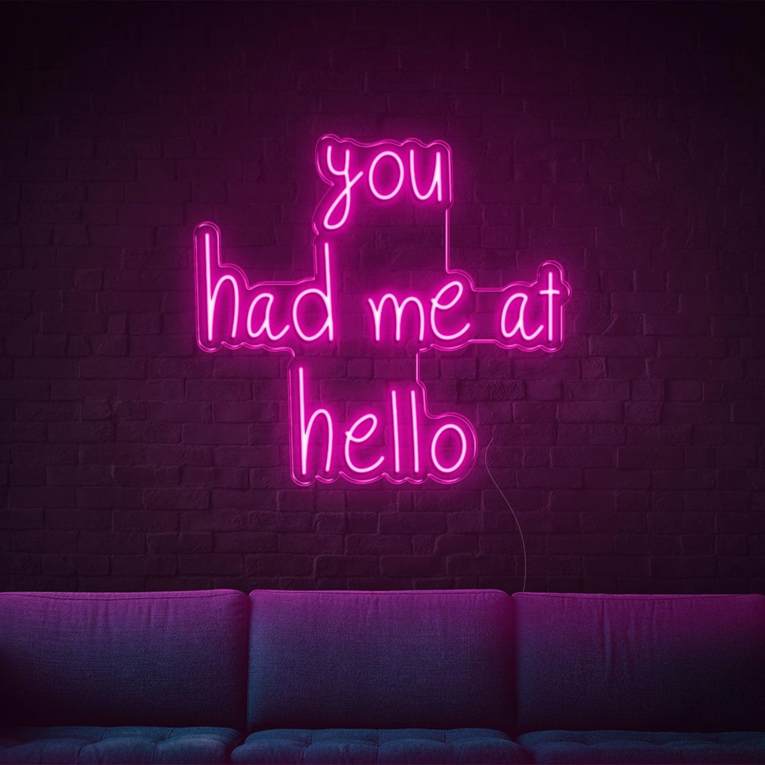 You Had Me At Hello Red Led Neon Sign For Indoor Living Room | Shineneon