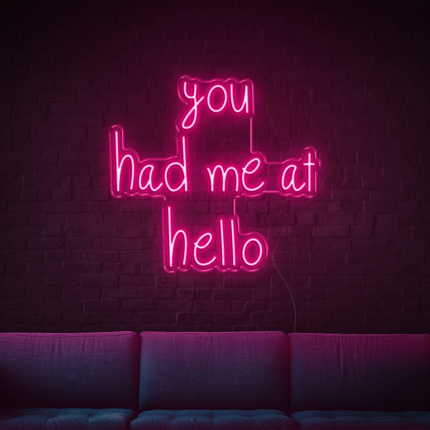 You Had Me At Hello Red Led Neon Sign For Indoor Living Room | Shineneon