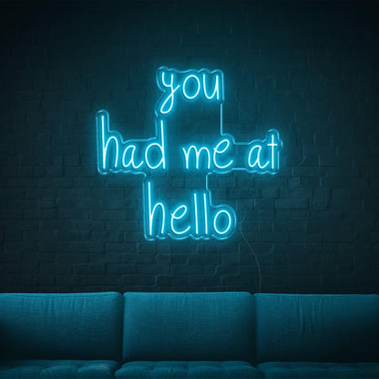 You Had Me At Hello Red Led Neon Sign For Indoor Living Room | Shineneon