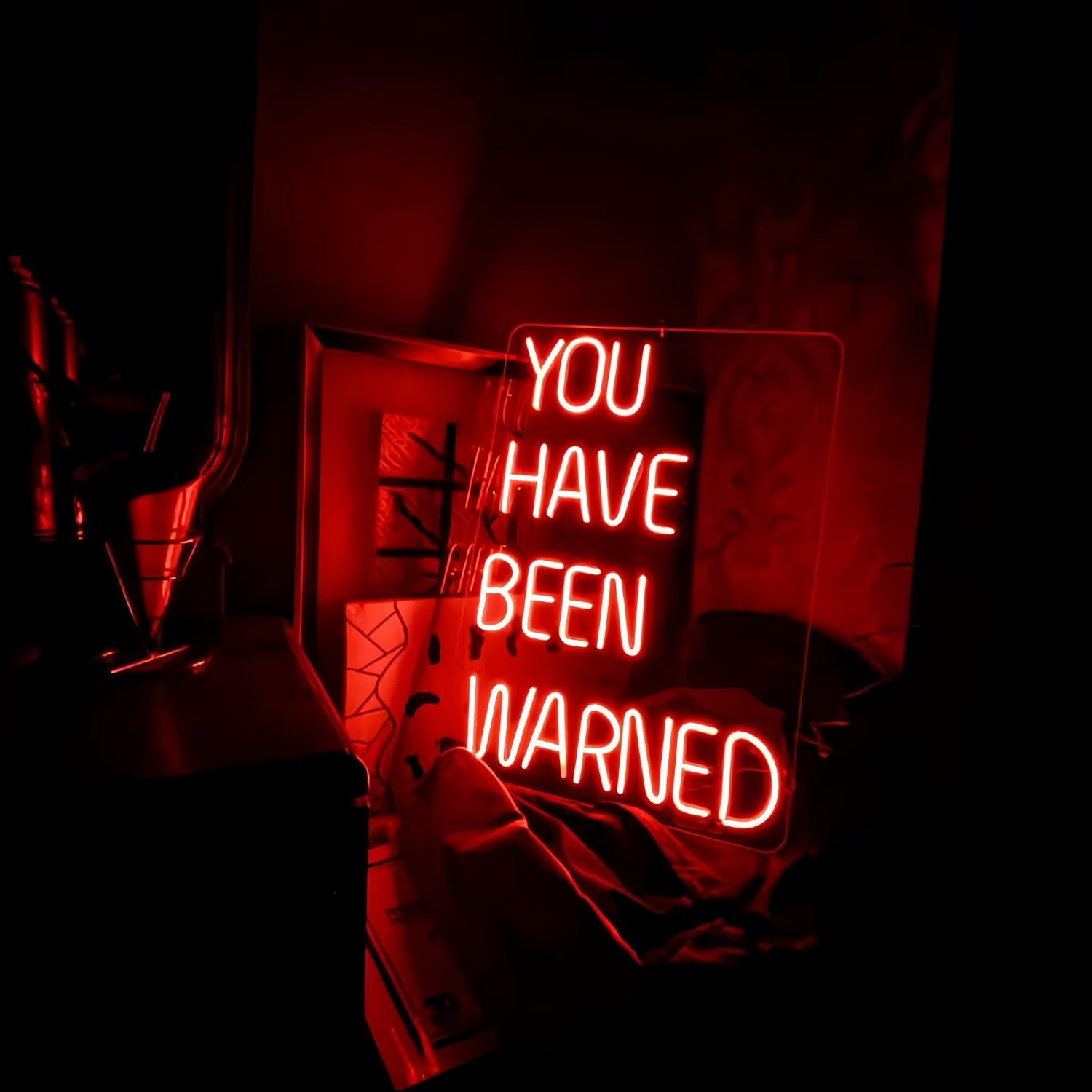 You Have Been Warned Add A Neon Warning To Your Space | Shineneon