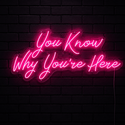 You Know Why You're Here LED Neon Sign - Shineneon