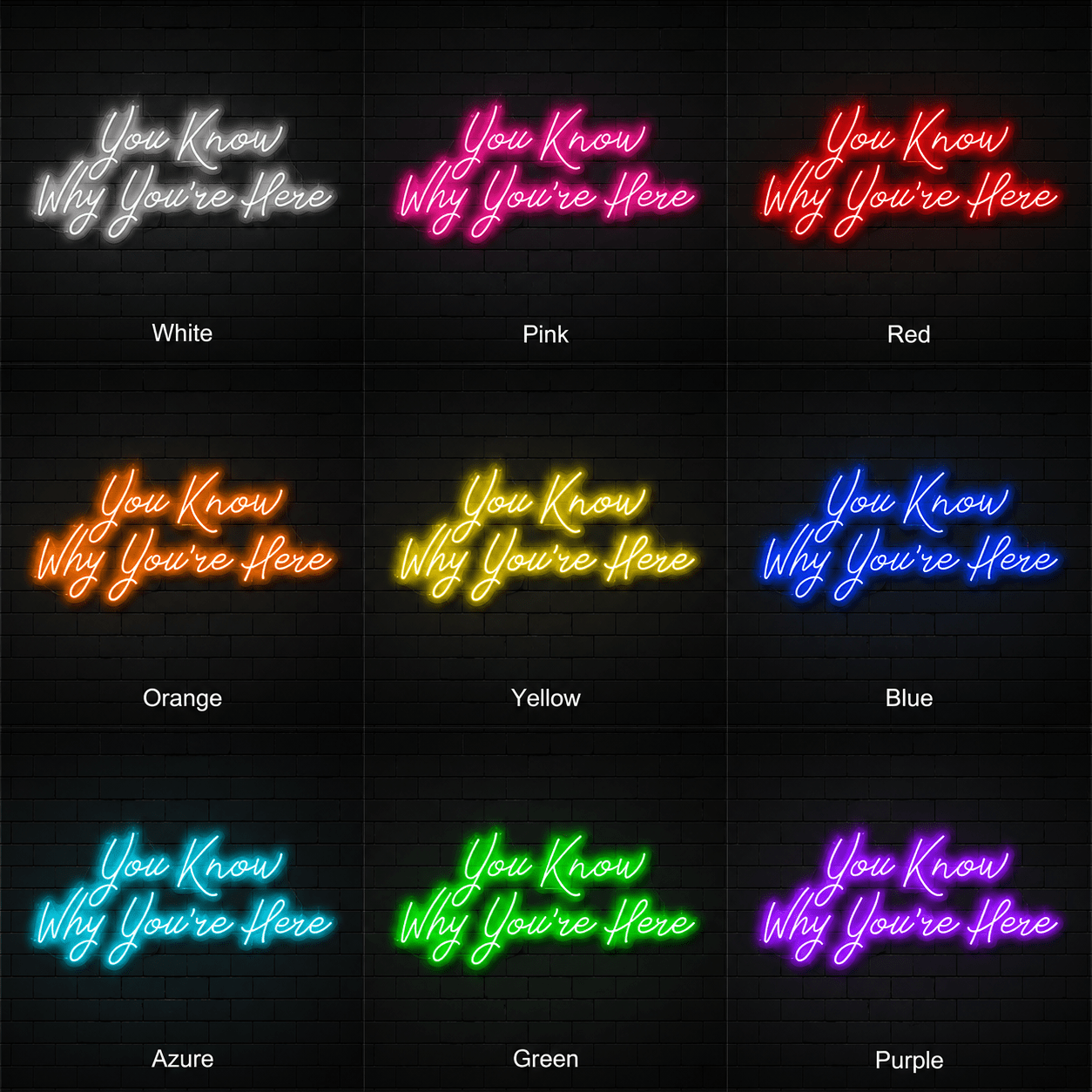 You Know Why You're Here LED Neon Sign - Shineneon