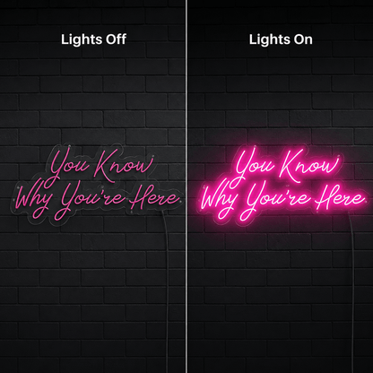 You Know Why You're Here LED Neon Sign - Shineneon