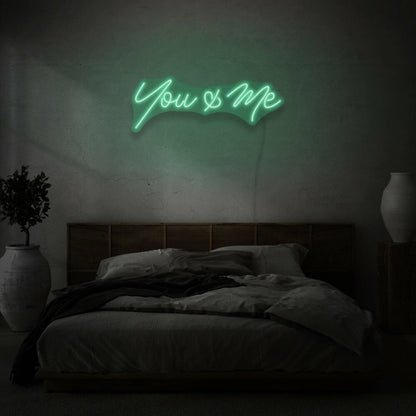 You Me Cursive Neon Lettering Intimate Connection And Affection | Shineneon