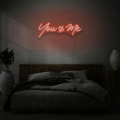 You Me Cursive Neon Lettering Intimate Connection And Affection | Shineneon