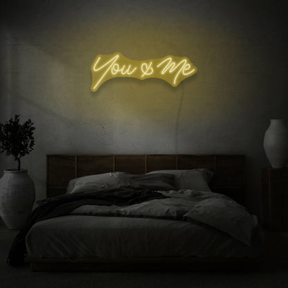 You Me Cursive Neon Lettering Intimate Connection And Affection | Shineneon