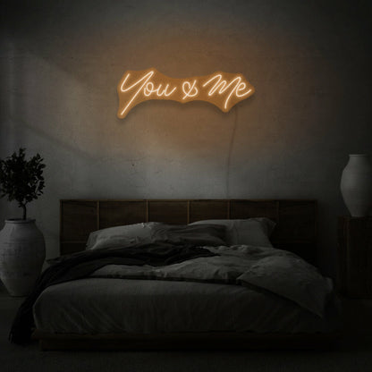 You Me Cursive Neon Lettering Intimate Connection And Affection | Shineneon