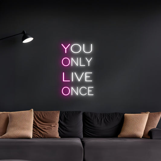 You Only Live Once Led Sign