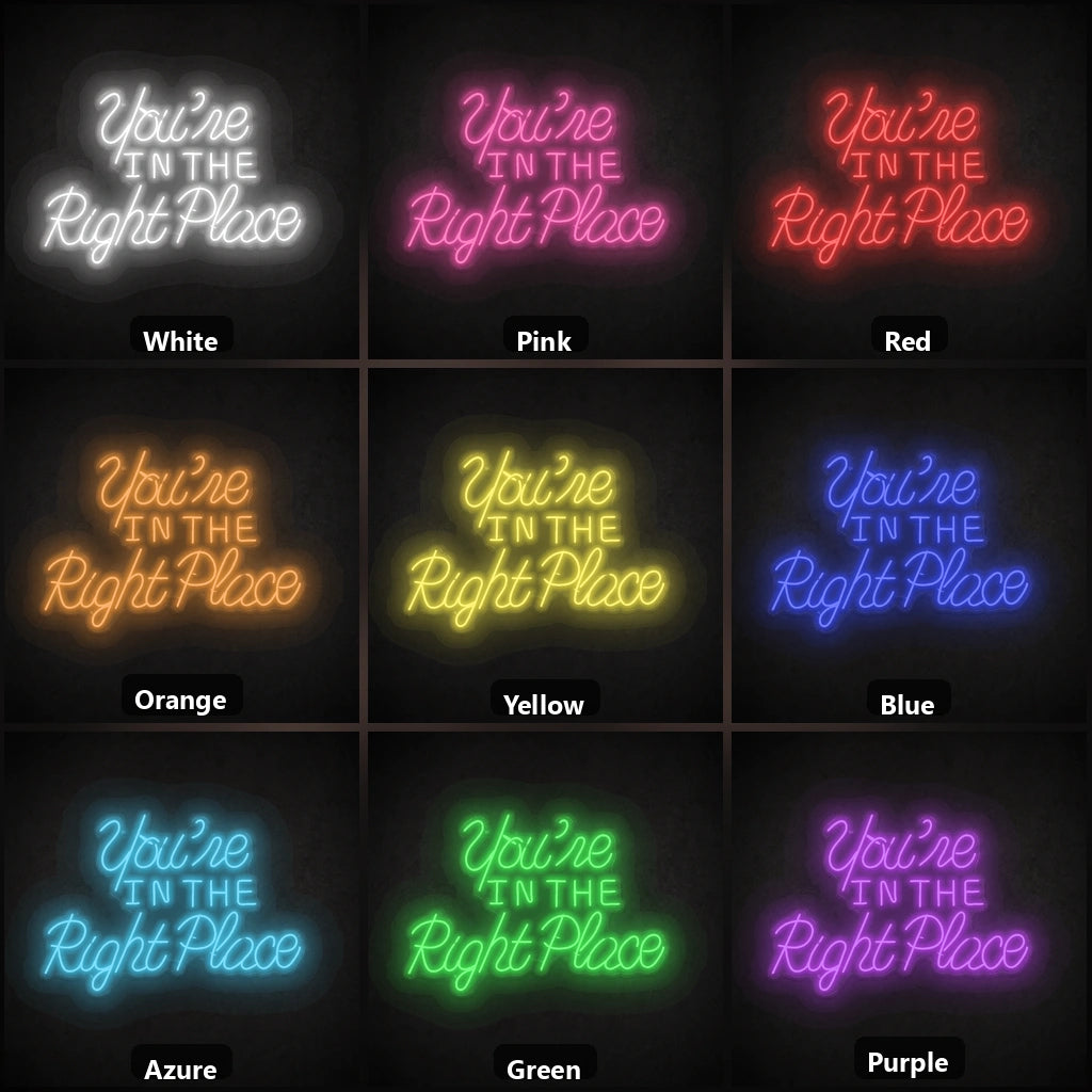 You Re Business Wall Art LED Neon Sign color grid